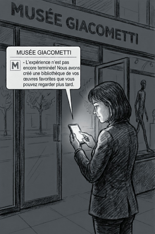 Post-visit notification: the experience isn't quite over