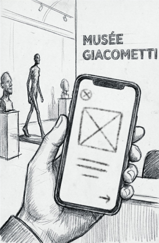 Short tutorial wireframe inside the app