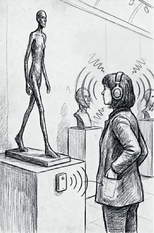Beacon proximity triggers narration